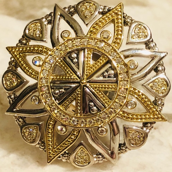 LAGOS Diamond 18k sterling silver ring - Picture 3 of 8